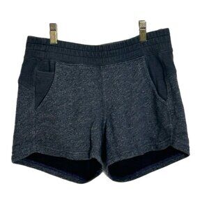 The North Face Womens S Cotton Blend Active Shorts 3 Pocket Pull-On Gray Marl